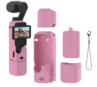 Buziba Funda protectora de silicona para DJI Osmo Pocket 3, funda protectora de silicona, accesorios de cámara de acción (rojo rosa)