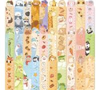 Buziba paquete de 30 marcapáginas con diseños motivadores de animales de dibujos animados. Divertidos y bonitos marcapáginas de papel para recompensas en el aula incentivos (ruler)