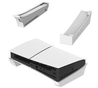 Buziba - Soporte horizontal para PS5, soporte de escritorio, compatible con accesorios de consola Playstation 5 Slim, discos y ediciones digitales (blanco)