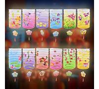 BUZIFU - 12 faroles chinos de papel de colores para colgar: decoración para cumpleaños, bodas y fiestas