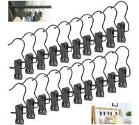 BUZIFU 20 PCS Perchas para Botas Pinza con Gancho para Colgar Ropa Pinzas Ropa Metalicas Giratorio 360° Pinzas para Sujetar Pantalones Gancho para Calzar Botas Pinzas con Gancho para Faldas Sombreros