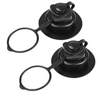 BUZIFU 2pcs Válvula de Aire de Bote Barco Inflable de Piragua Kayak Canoa Colchón Inflable Colchoneta Hinchable Válvula Inflable de Plástico Válvula de Aire de Boston con Tapa y Rosca- 24mm