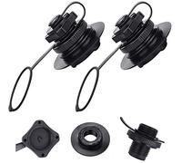 BUZIFU 2pcs Válvula de Aire de Plástico, para Bote Barco Inflable de Piragua Kayak Canoa Colchón Inflable Colchoneta Hinchable, Válvula de Aire de Boston con Tapa y Rosca- 22mm
