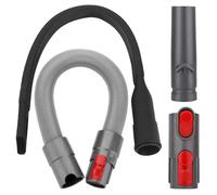 BUZIFU 4 PCS Accesorios para Aspiradora Compatible con Dyson V7 V8 V10 V11 V12 V15, 1 Manguera Extensible Aspiradora + 1 Boquilla Larga Flexible + 2 Adaptador Tubo Aspiradora para Limpiar Esquinas