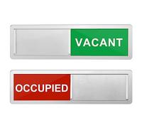 BUZIFU Letrero de puerta corredera vacante/ocupado, letrero de baño, letrero de privacidad, letrero de ocupación vacante, letrero de puerta no molestar para baño, sala de conferencias, 1 paquete