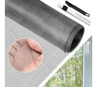 BUZIFU Tela de Mosquitera por Metros 120 x 300 cm Malla Mosquitera para Ventana Mallas Mosquiterass Gris Fibra de Vidrio Malla Fina para Hacer Mosquiteras Adiós a los Mosquitos y Otros Insectos