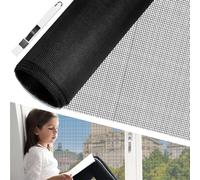 BUZIFU Tela de Mosquitera por Metros 200 x 200 cm Malla Mosquitera para Ventana Mallas Mosquiteras Negra Fibra de Vidrio Malla Fina para Hacer Mosquiteras Adiós a los Mosquitos y Otros Insectos