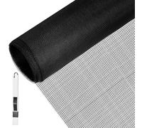 BUZIFU Tela de Mosquitera por Metros 80 x 120 cm Malla Mosquitera para Ventana Mallas Mosquiteras Negra Fibra de Vidrio Malla Fina para Hacer Mosquiteras Adiós a los Mosquitos y Otros Insectos