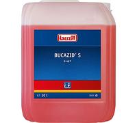 Buzil Bucazid S G467 - Limpiador sanitario potente para baño y inodoro con bloqueador de olores, color rojo, bidón de 10 l