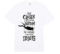 Buzo Closer To The Bottom Further from Idiots Buceo Comfort Colors Adult Heavyweight T-Shirt