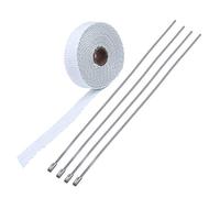 Buzo Nieve Mujer Corbatas Roll Header Pipe 4 Kit + Cinta Caliente de Fibra de Vidrio Envoltura térmica de Escape 5M 2.5CM Accesorios de Motocicleta Coche Niño 3 Años (White, One Size)
