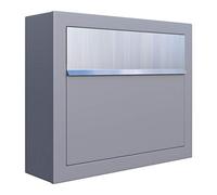 Buzón Buzón, diseño pared ELEGANCE gris/acero inoxidable - bravios