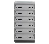 Buzón con Montaje en Pared Euro GDS 6 RAL 7035 buzón Depot 6 con 6 alojamientos, buzón