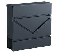 Buzón Correo en Pared con Cerradura y Tapa Gris Antracita