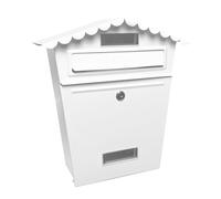 Buzon de correo frida acero galvanizado blanco 36x32x10 cm tejado anti