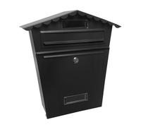 Buzon de correo frida acero galvanizado negro 36x32x10 cm tejado antil
