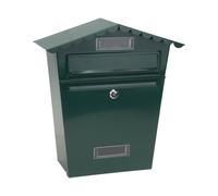 Buzon de correo frida acero galvanizado verde 36x32x10 cm tejado antil