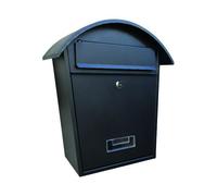 Buzón De Correo Negro Con Techo 36x13,3x37H Semicircular