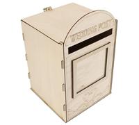 Buzón de Madera para Fiesta - Estilo de Boda a Deseos Boda Buenos Cerradura Recepción Decoración Tarjetas Mano para Hecho con Postal Aniversario