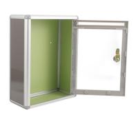 Buzón de Metacrilato Transparente Cerradura y Ranura para Pared | Urna Votaciones, Caja de Sugerencias para Donaciones, 2 Llaves y Soporte Mural