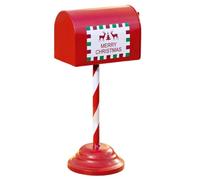 Buzón de metal retro de Papá Noel con puerta frontal que se puede abrir