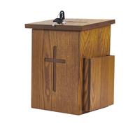Buzón De Ofrendas Para La Iglesia | Fabricada En Madera Con Ranura Y Cerradura - caridad oración recaudación fondos | Para eventos cultuales las congregaciones servicios religiosos parroquia santuario
