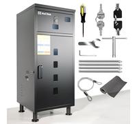 Buzón de Paquetería, Recubrimiento en Polvo, Impermeable, Resistente al óxido y antirrobo.buzon Paquetes Ideal para Uso Exterior y fácil de Montar.-Negro carbón.