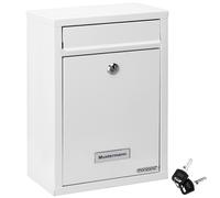 Buzón de pared blanco acero galvanizado con 2 llaves