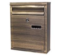 Buzón de pared dorado envejecido de gran capacidad con ventana transparente para un fácil acceso a las cartas, diseño elegante y duradero para el hogar u oficina