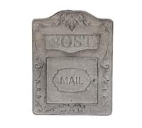 Buzón de pared para buzón de correo, estilo antiguo, buzón para exterior, casa, jardín, adorno, con cerradura, color gris