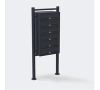 BUZON DE PIE ANTRACITA PARA 6 APARTAMENTOS