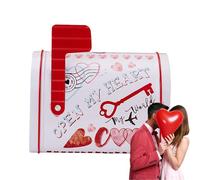 Buzón De San Valentín Para Niños - Hojalata De 9,5x13,5x8cm | Lata De Buzón De San Valentín, De Regalo De Intercambio En El Aula | Titular De La Tarjeta De Recuerdo De Para Actividades Y D