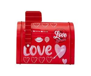 Buzón De San Valentín Para Niños - Hojalata De 9,5x13,5x8cm | Lata De Buzón De San Valentín, De Regalo De Intercambio En El Aula | Titular De La Tarjeta De Recuerdo De Para Actividades Y D