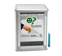 Buzón de Sugerencias y Urna de Votaciones en Aluminio | Incluye Porta Notas | Fácil Instalación con Tacos y Tornillos Incluidos| Solución Versátil para Feedback y Votaciones | by Office Box