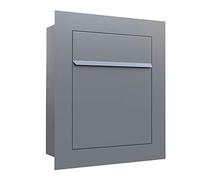 Buzón empotrable, diseño Bari, color gris metálico Bravios