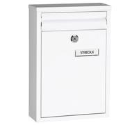 ARREGUI Zaguán E5751 Buzón Exterior de Acero Tamaño S (Correo DIN A5) | Buzón de Pared Pequeño | Buzón de Correo con Boca Trasera Recogecartas | Antilluvia | Fácil de Instalar | Blanco