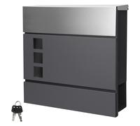 Buzón exterior de pared, de acero inoxidable para cartas tarjetas y periódicos