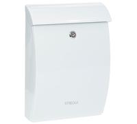 Arregui Buzón de Pared Exterior M (DIN A4 y Revistas), Antilluvia Anticorrosivo Blanco