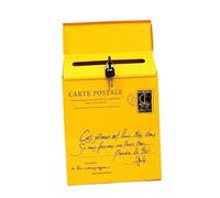 Buzón Iron Mailbox Retro Email Box Magazines Holder Wall Hanging Decorations Post Letterbox Outdoor para Exteriores(Yellow Type 2)