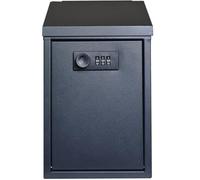 Buzón negro con cerradura de combinación, buzón de pared de metal, caja de propuestas segura, caja de donaciones con cerradura, para casa y oficina (15 x 8,2 x 22,5 cm)