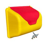 Buzón para niños para torre de juegos o casa de juegos, torre de escalada, accesorios, parque de juegos, color verde manzana y amarillo
