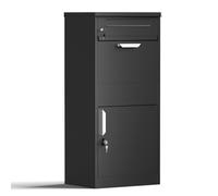 Buzón para paquetería Negro 500 x 370 x 1120 mm buzón autónomo con Cerradura recepción Paquetes en casa