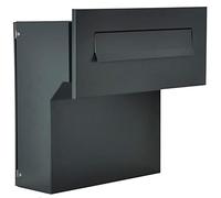 Buzón para Pared, Color Gris Antracita Mate RAL 7016, C4, 190-260 mm, 3 Llaves, buzón empotrable