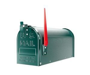 Buzón US Mail diseño Verde Americano Decorativo Correo Postal con Bandera