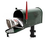 Buzón US Mailbox diseño Americano Verde Soporte de Pared Vintage Retro Cartas correspondencia USA