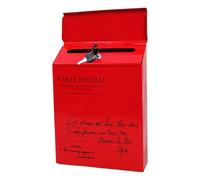 Buzones de correo montados en la pared para exteriores, buzón de bloqueo de techo acuático, buzón de metal con llave, para jardín al aire libre -e Po-rch C-ourtyard casa de campo entrada patio