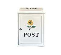 Buzones De Correos Buzón De Villa A Prueba Lluvia Inglés Antiguo Exterior Entrada Creativo Exterior(White Sunflower Spot)