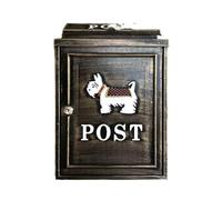 Buzones De Correos Buzón De Villa A Prueba Lluvia Inglés Antiguo Exterior Entrada Creativo Exterior(Antique Gold)