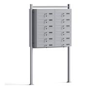 Buzones Grupo 12 Plateado Pie Soporte Decorativo Polvo Exterior