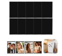 BUZUYIWAR 10 Piezas Marco de Foto Magnéticos para Refrigerador, 6,5 * 9.5cm Foto Iman Nevera Bolsas Postal para Polaroid Fujifilm Instax Mini Papel Fotografico Postal para Armario de Nevera Negro